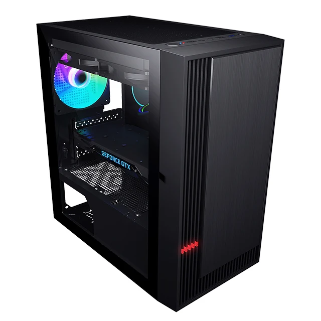 Hot sale Acrylic panel RGB gaming computer Case PC Computer Case ATX case with RGB fans New product