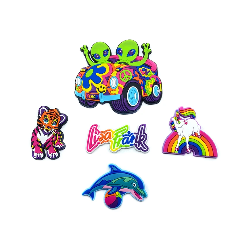 Custom Brand Shoe Charms Cartoon Charm Lisafrank Croc Charms Designer