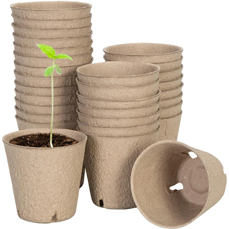 Paper Seedling Cup Eco Friendly Planting Cup for Seeds Paper Pulp Peat Pot Organic Germination Starter Pots