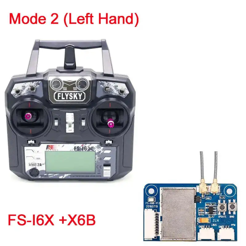 FLYSKY FS-i6X 10CH 2.4GHz AFHDS Toy Part 2A RC Transmitter With X6B/iA6B/A8S/iA10B/iA6 Receiver for RC FPV Racing Drone Airplane