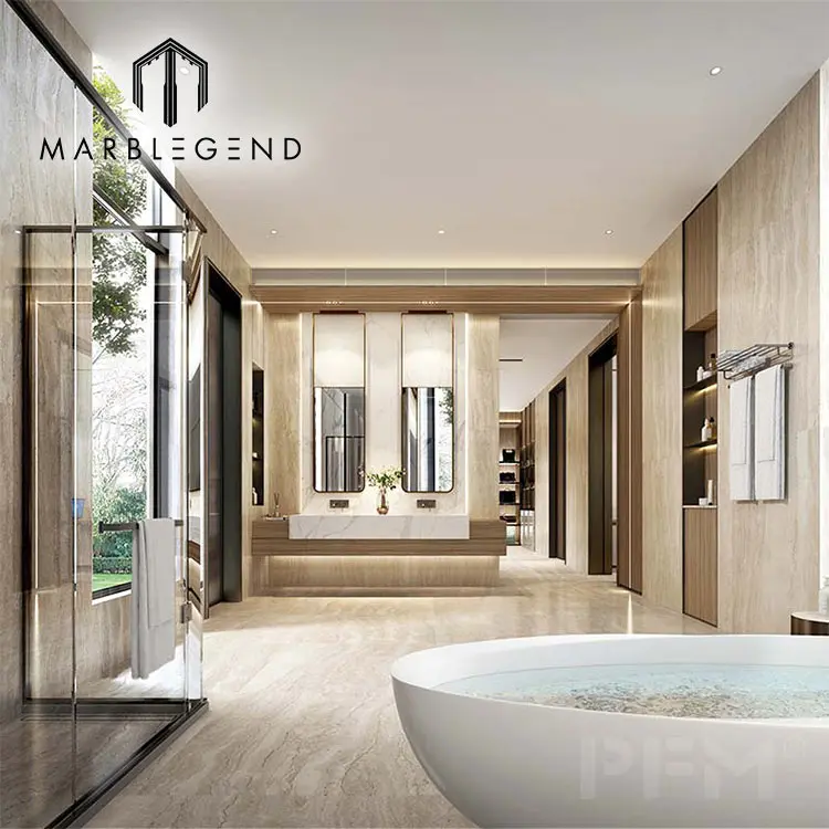 Contemporary interior marble floor design architecture design for villa