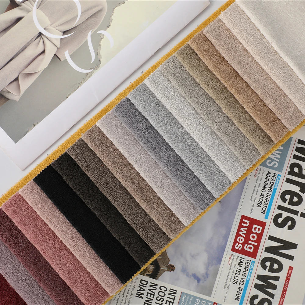 High Quality 100% Polyester Velvet Sofa Fabric New Design Luxury Upholstery for Sofas and Furniture