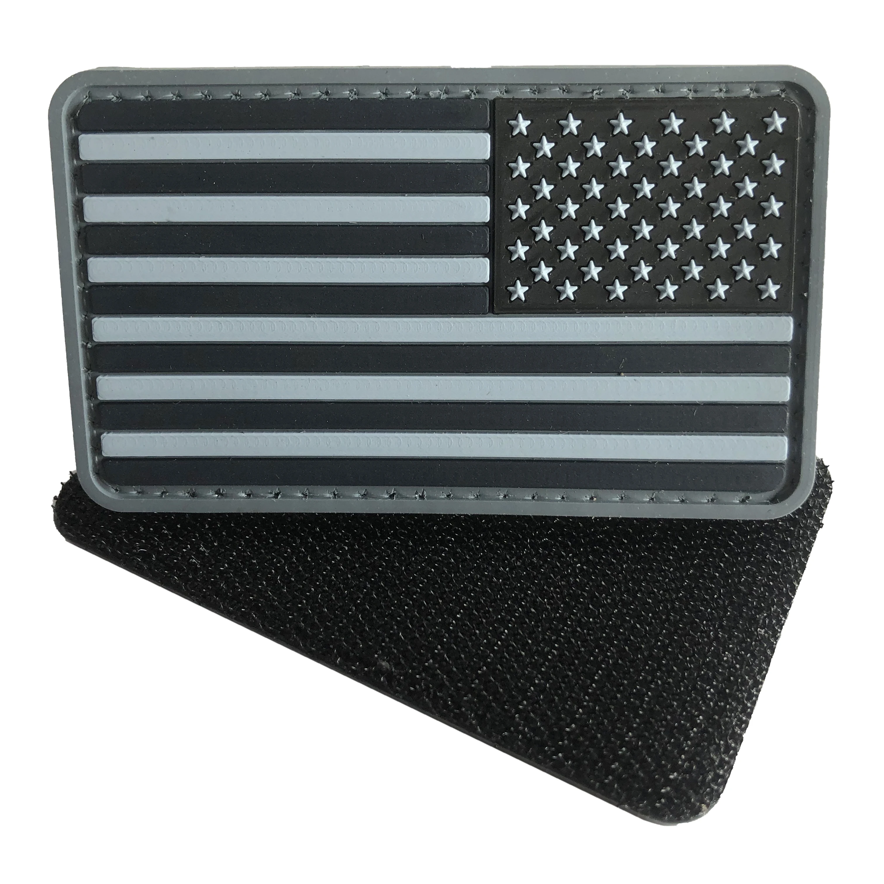 Custom Brand Logo PVC Patches Badge 2D 3D PVC Rubber Patch for Garment Clothing with Hook and Loop