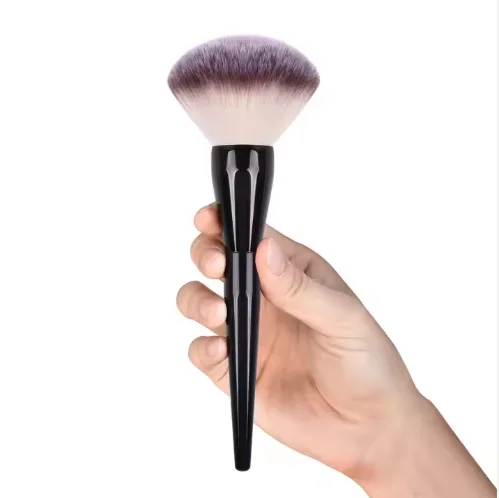 IMAN 2024 Black Soft Makeup Brushes Large Powder Foundation Make up Brushes Cruelty Free Print Logo Foundation Makeup Brush