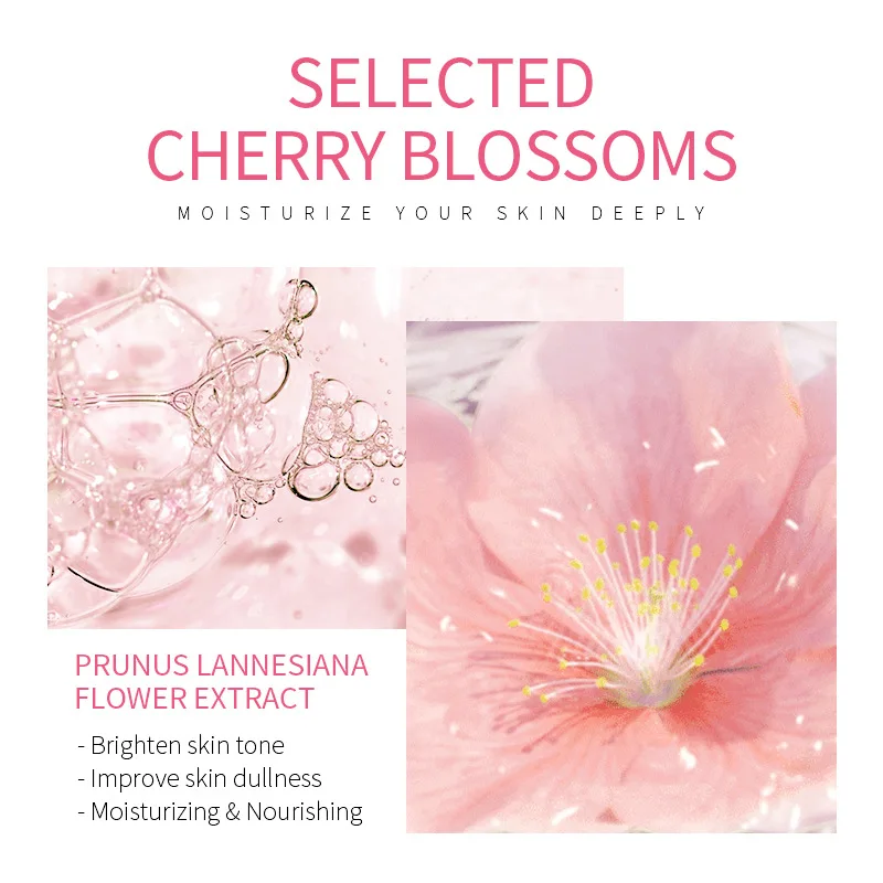 Japanese Sakura Facial Cleanser moisturizes skin cleanses pores and hydrates Skincare cleanser