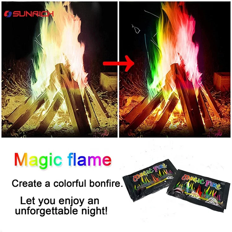 Factory Colored Fire Beach Party Bonfire Fireplace Fiamme Mistiche Magic Fire Powder Rainbow