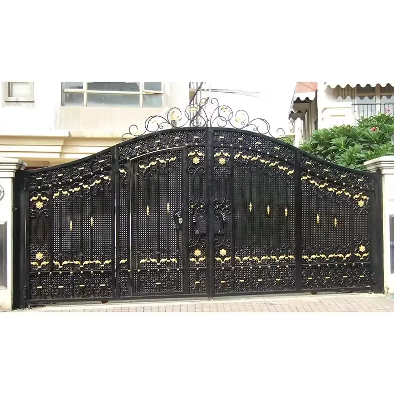 Chinese Manufactures Royal Outside Door House Galvanised Aluminum Gate Decorative Aluminum Gates Portail Aluminium