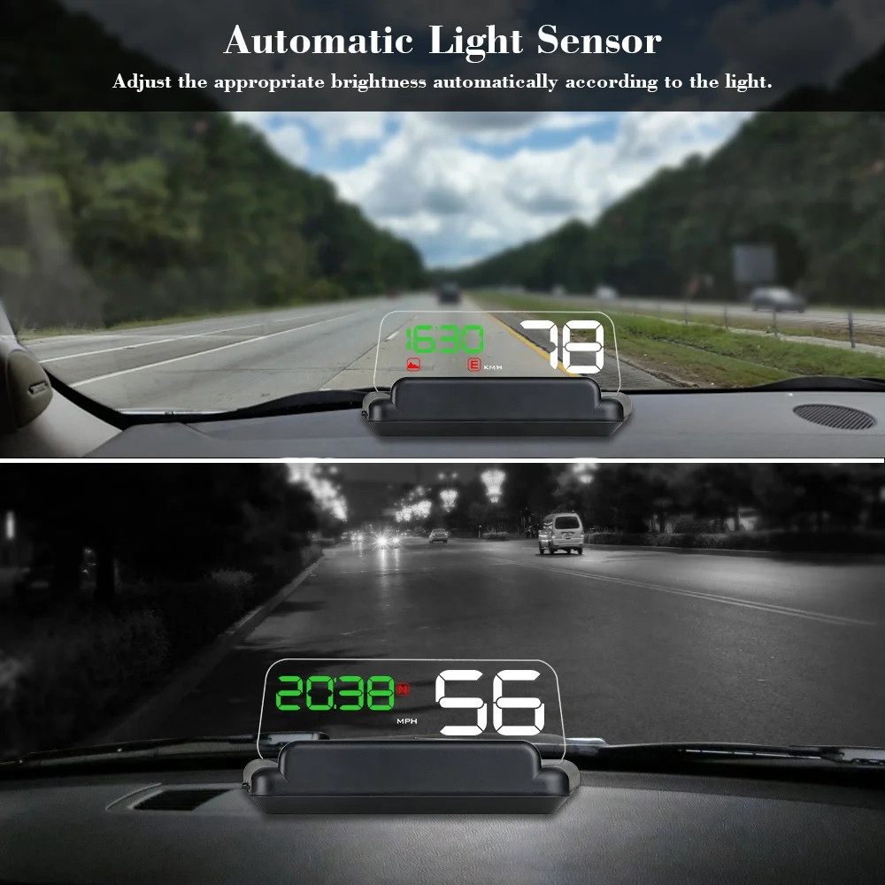 T900 GPS Car HUD Head Up Display OBD2 Security System Overspeed Alarm