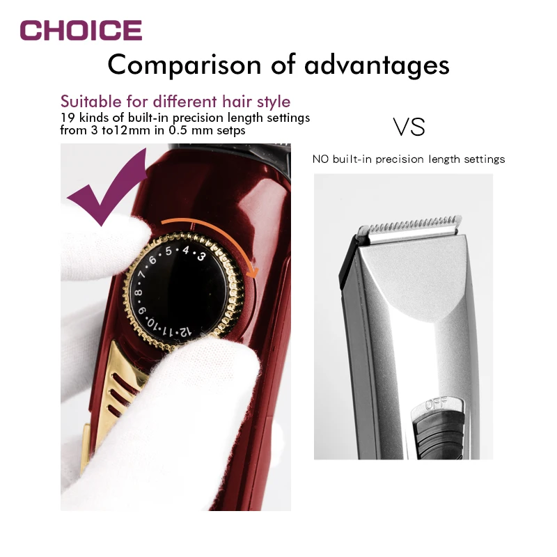 Multifunctional Electric Cordless Hair Cutting Set Professional Rechargeable Wireless Hair Clipper Set