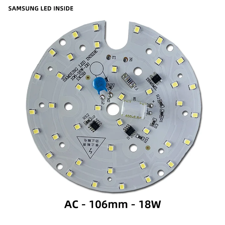 Плата для светодиодной лампы 2835SMD интегрированная плата привода ИС высокого напряжения 220 В переменного тока 9 Вт модуль алюминиевая печатного монтажа источник