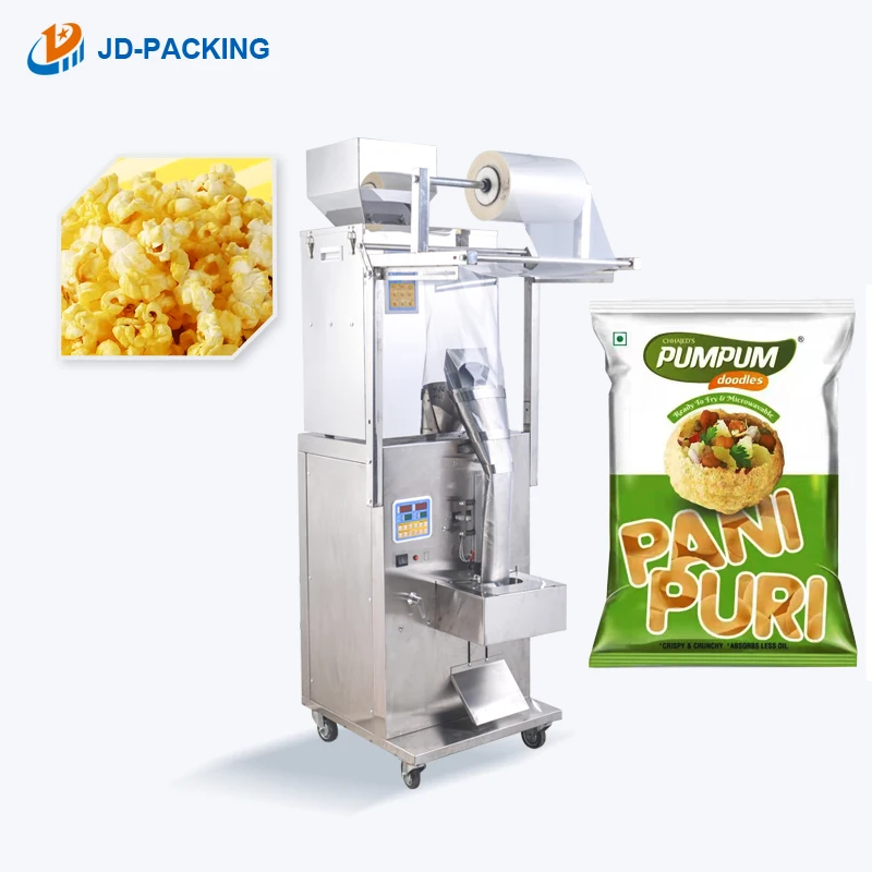 automatic beef jerky pop corn pani namkeen kurkure  pouch popcorn snack granule packaging packing machine low price vertical