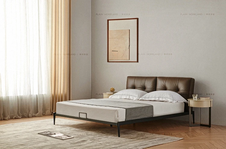 Nest Velvet Double King Size Upholstered Queen Designer Master Bedroom Modern Luxury Bed