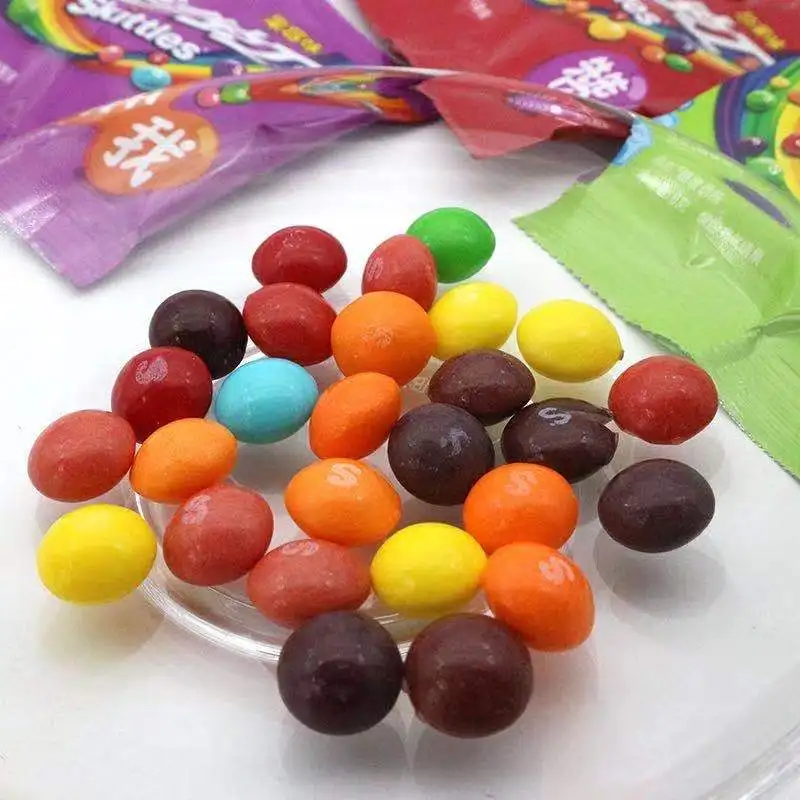 Hot sale rainbow candy 9g*bag original fruit flavor leisure children snack fruit jelly