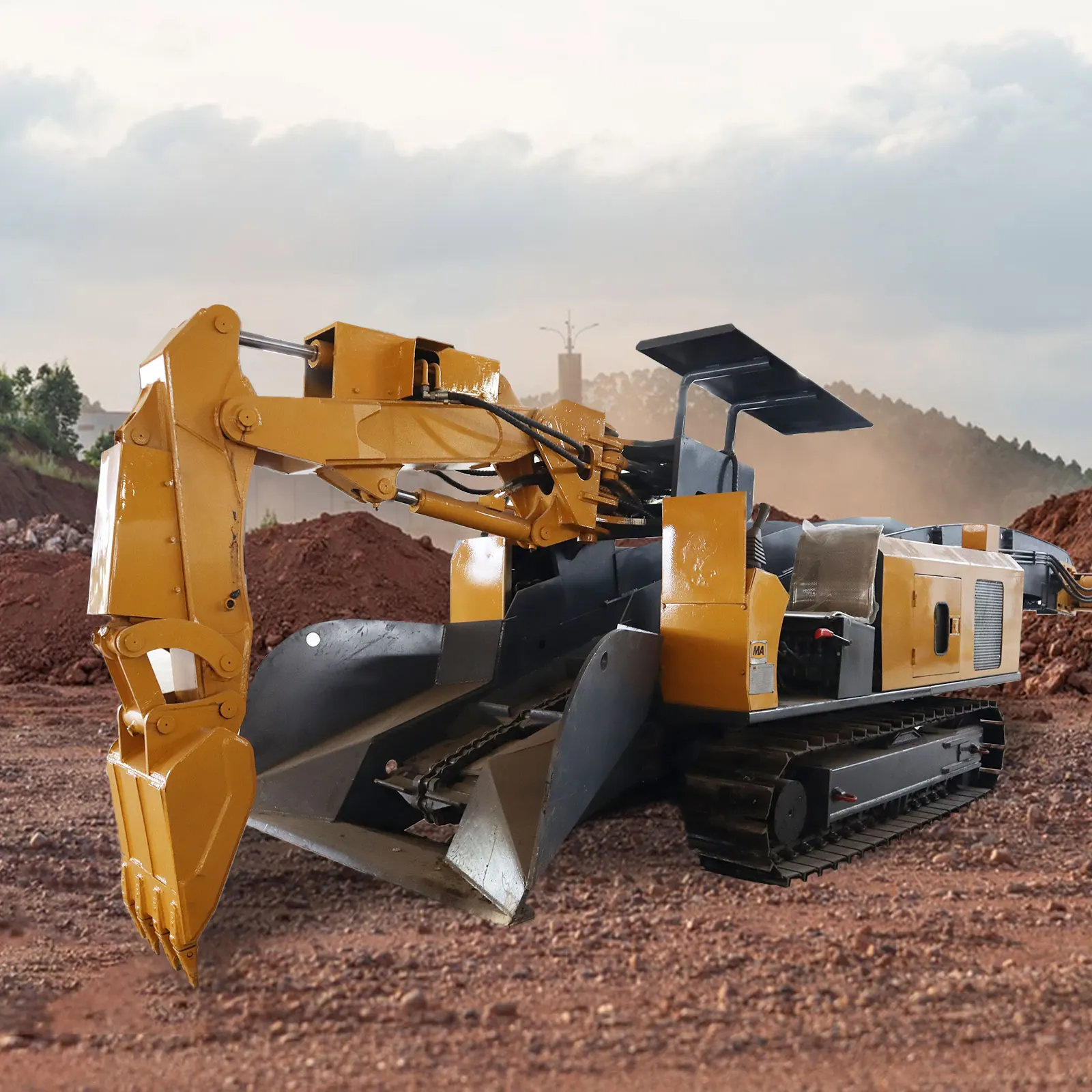 The  electric full hydraulic control system and production device of tunnel machine Haggloader continuous loader