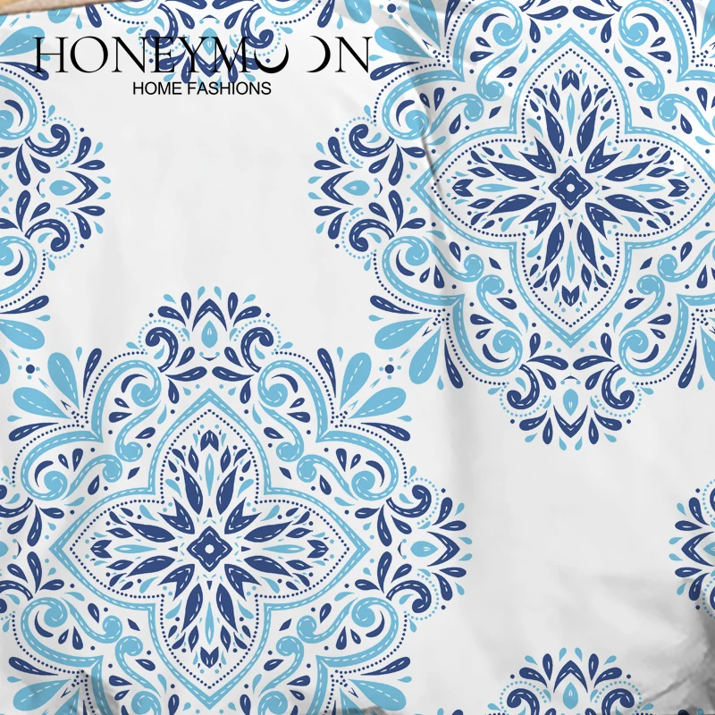 HONEYMOON hot sell 3D fashion printed bed set bedding 3pcs Modern Soft cotton comforter sets for all season