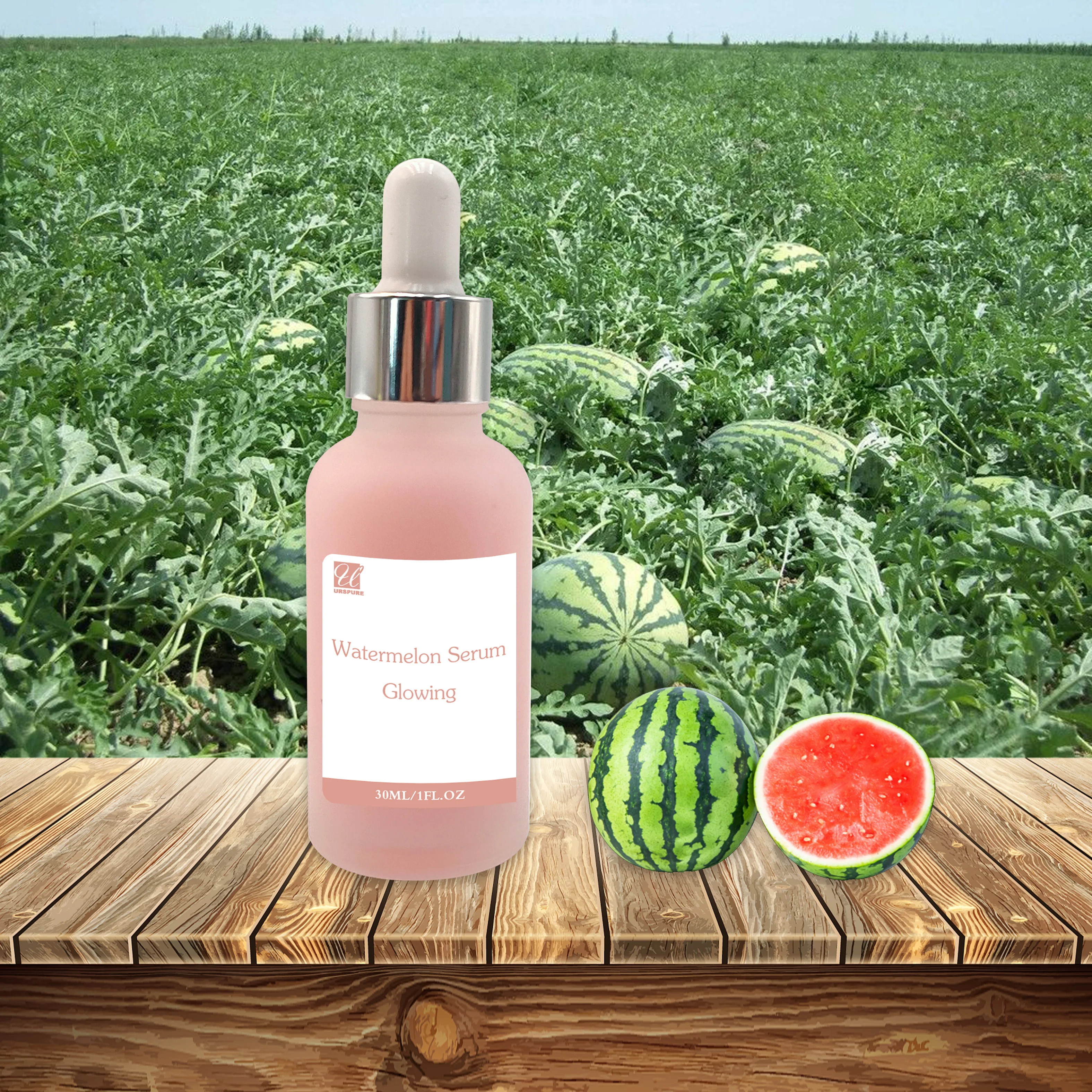 skin care skin rejuvenation lightening  glowing watermelon face milk  Vitamin c Hyaluronic acid serum for hyperpigmentation