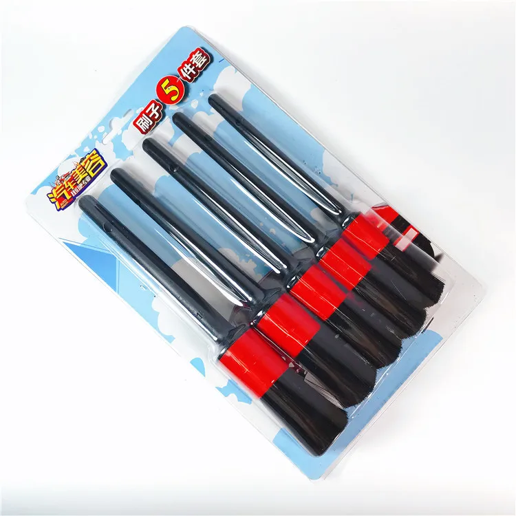 Detailing Brush Set Automotive Detail Brushes for Cleaning Wheels, Engine, Interior, Emblems, Air Vents, Car, Motorcy