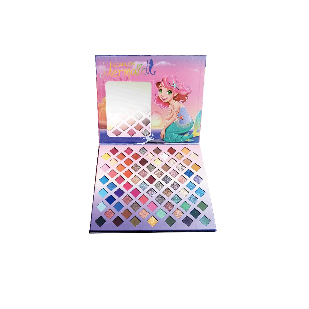 2023 New Arrival Scanlon Luxury DIY Pressed Powder Multi Chrome Shimmer Vegan Eyeshadow Pallet Pigment