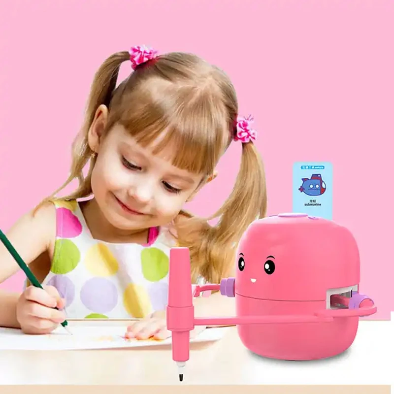 STEM toys educational art learning cards painting automatic intelligent smart drawing robot for kids with speaker