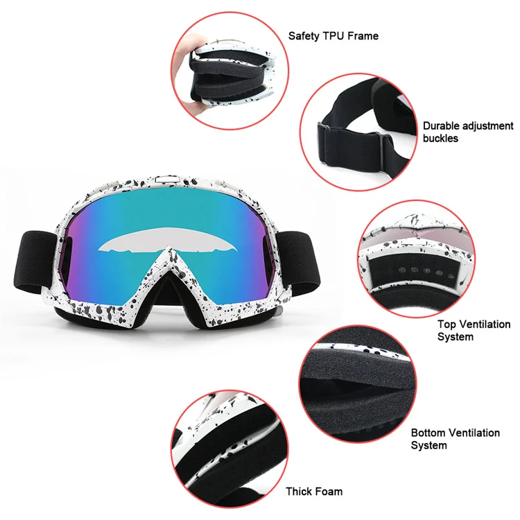 6 Colors available custom sport motorbike riding motocross goggle mask motorcycles