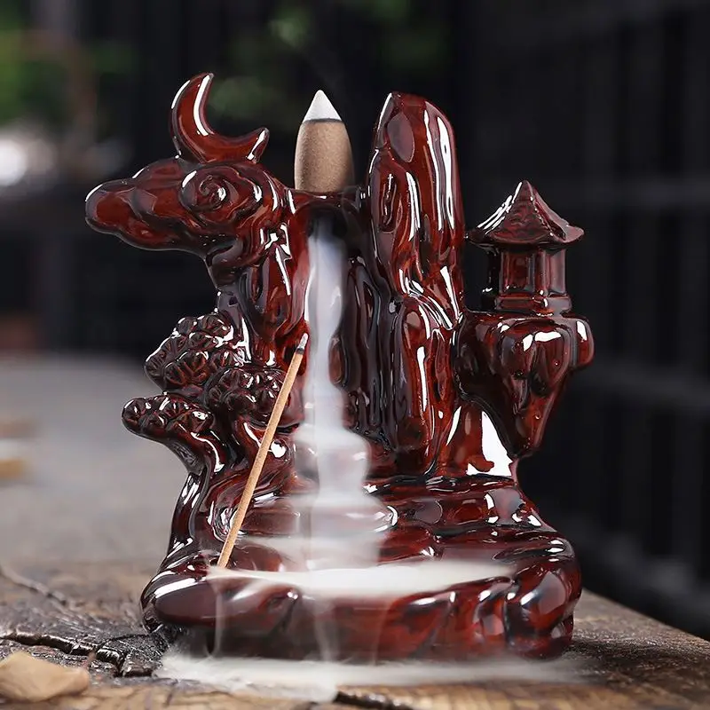 Backflow incense holder middle east black incense burner Aromatherapy Furnace Smell Aromatic ceramic burner incense