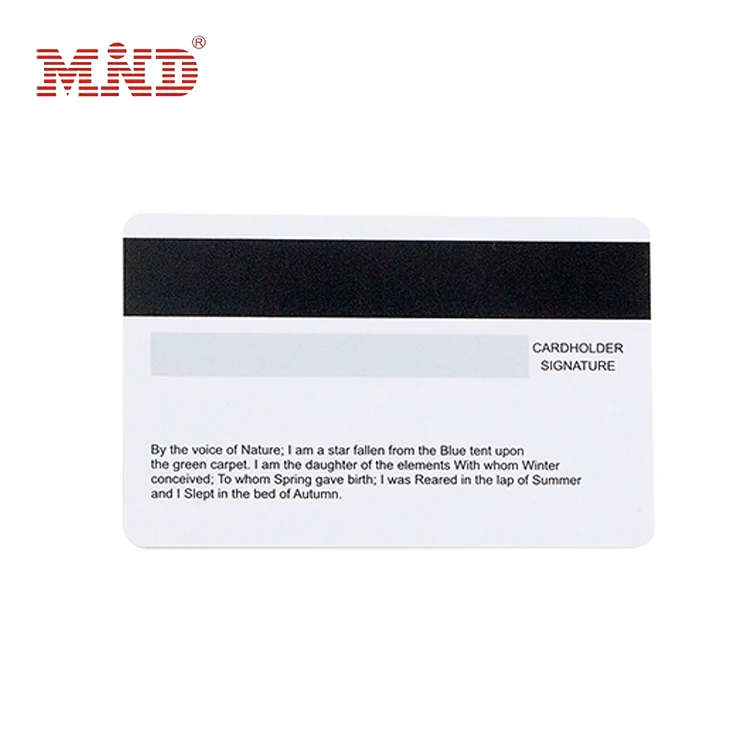 High quality iso standard size pvc blank card with magnetic stripe