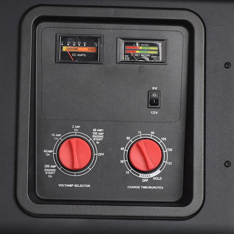 12V 2A/10A/40A/200Amp Manual Wheeled Battery Charger and Battery Tester