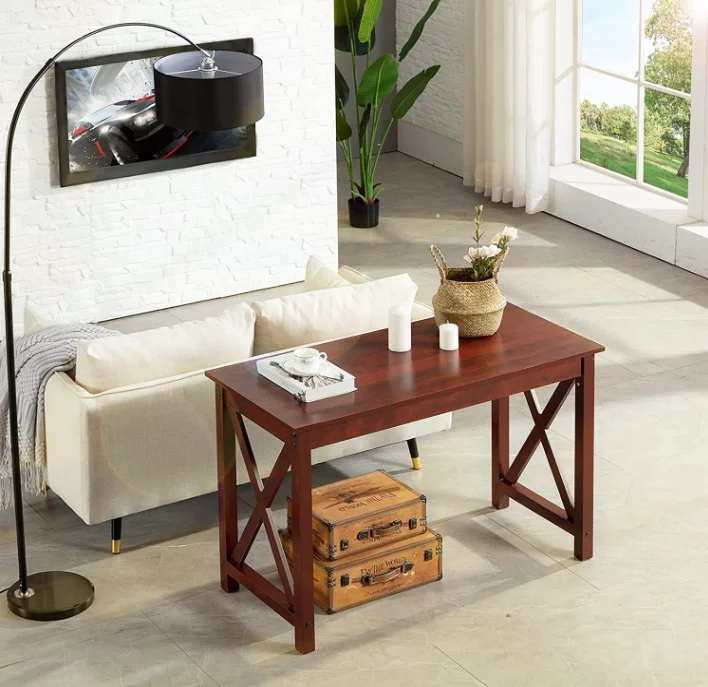 Modern and Simple Design Solid  Wood Computer Corner Table for Living Room Furniture