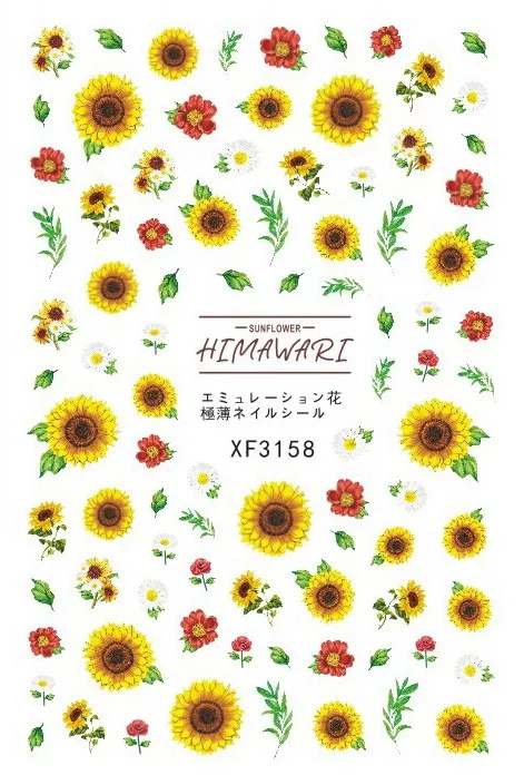 Factory direct sales excellent quality cable label nail sticker daisy flower sticker