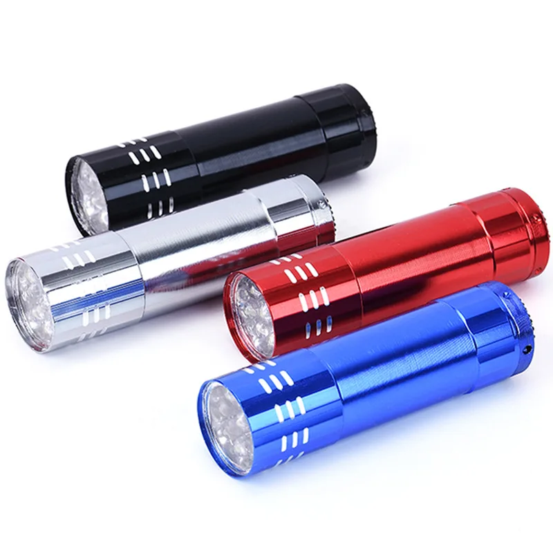 9 LEDs Cheap price LED Flashlight aluminium mini LED torch