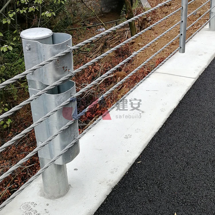 Zinc Coated Wire Rope barrier Traffic Safety Cable Highway Guardrail Bridge Scenic Area Rope Fence