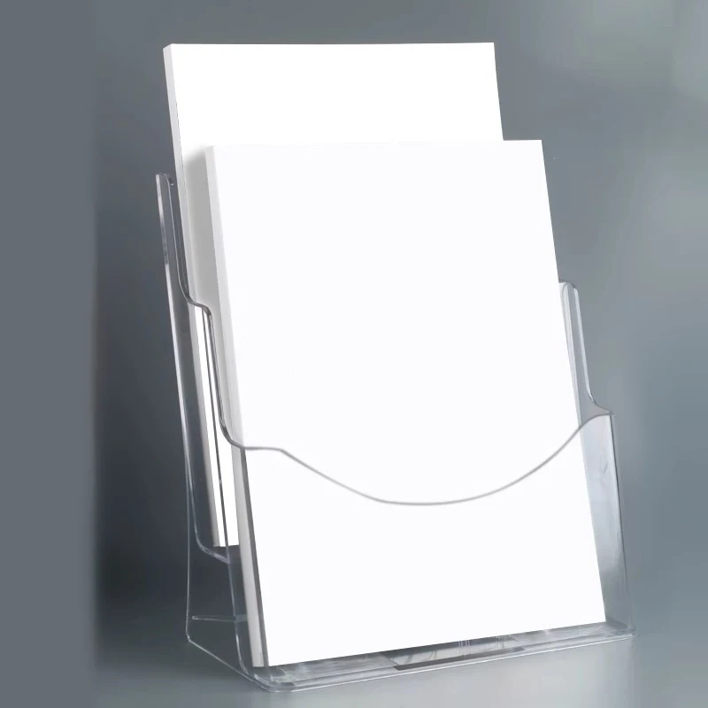 A4 A5 A6 Clear Acrylic Counter Top Menu Card Display Sign Stands Customized Acrylic Brochure Holder