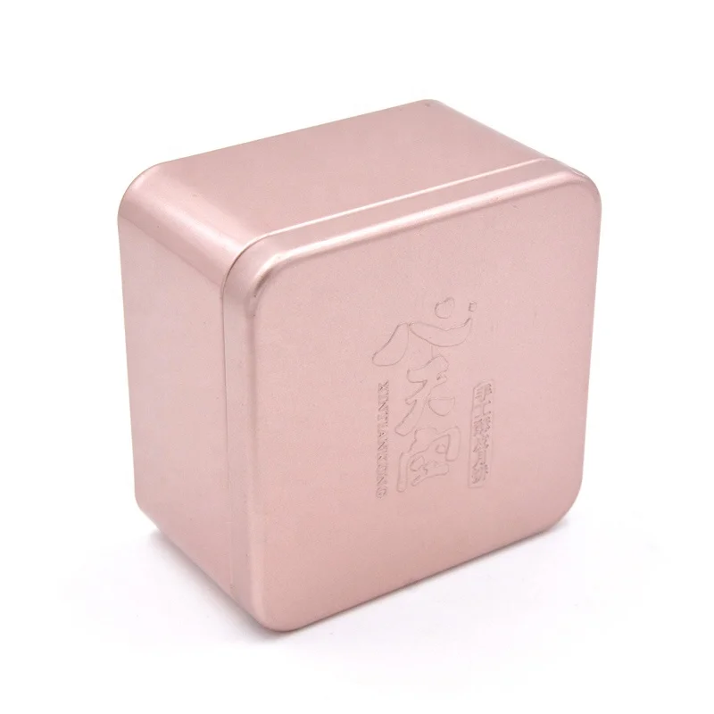 Новый рекламный оригинальный квадратный Подарочный металлический контейнер для чая с вставной крышкой