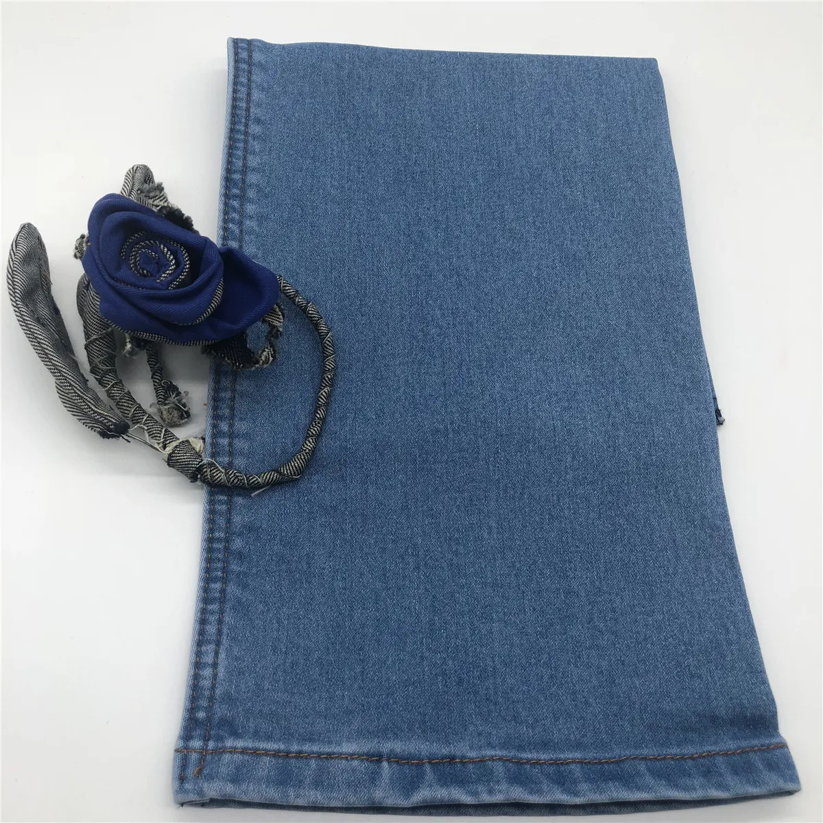 Синяя Тяжелая хлопковая Полиэстеровая джинсовая ткань 11 унций