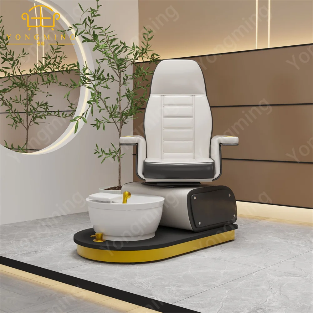 Wholesale Elegant Luxury Electric Black White Modern Manicure Foot Spa Pedicure Chair for Salon