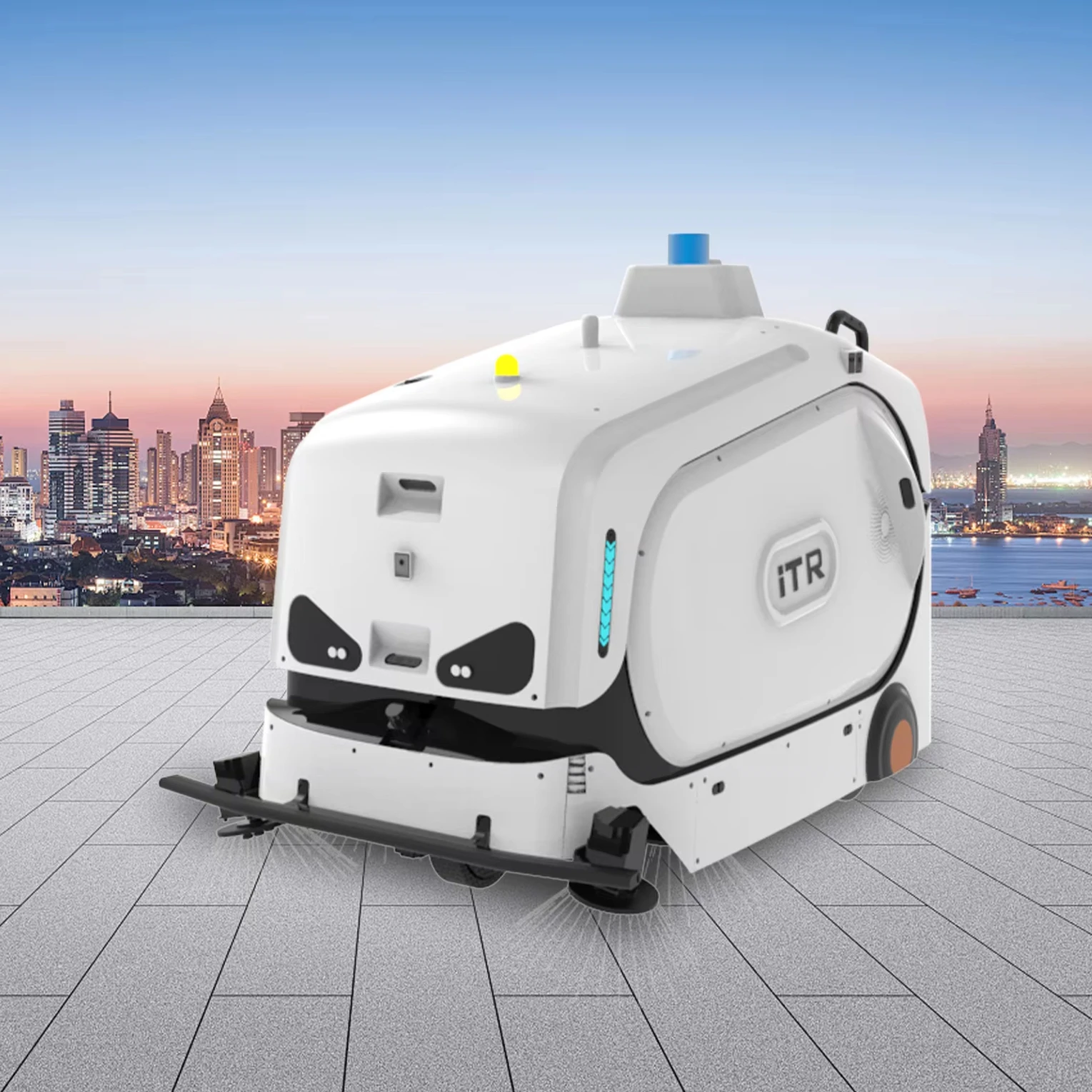 Hot Sale iTR W1 Outdoor Commercial Cleaning Robot Road Sweeper for Industrial Park
