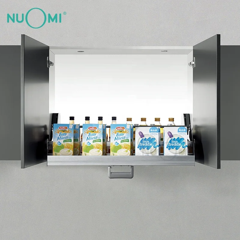 NUOMI ALPHA series Cupboard Two Tier Lifter Dishes Rack pull down shelf kitchen storage