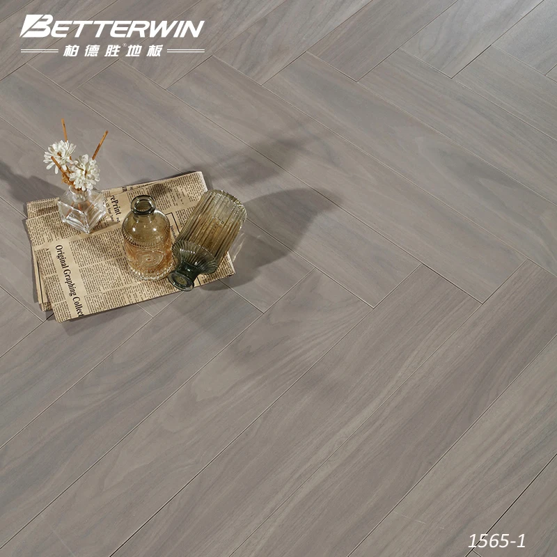 Herringbone Real Touch Flooring 10mm Thick Parquet Wood Waterproof Laminate Flooring