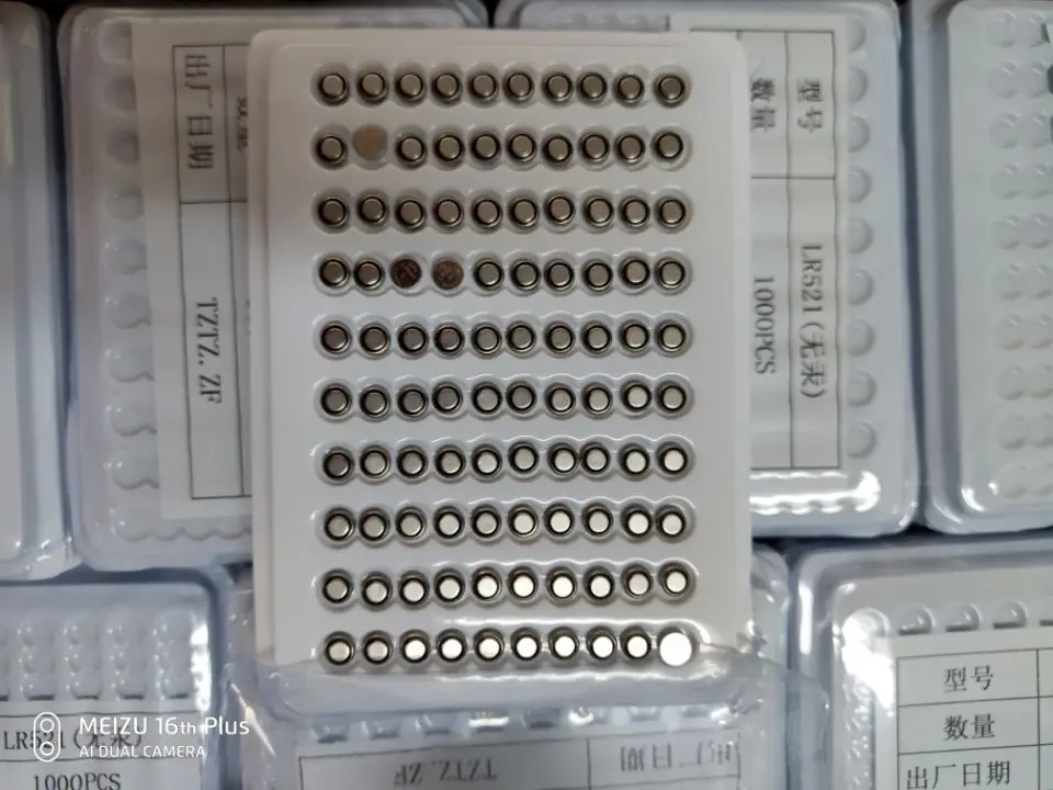  Щелочные кнопочные батарейки Eunicell AG0 LR521 1 5