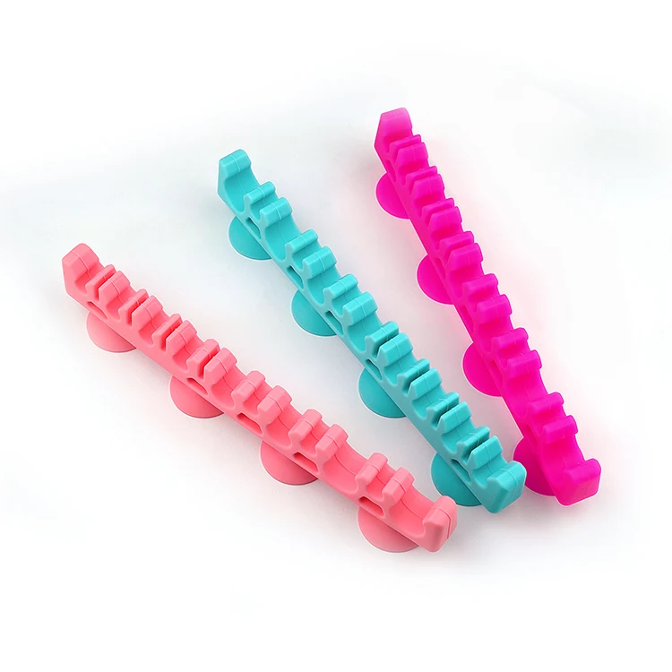 China Factory Wholesale Wall Mounted Fixed Silica Gel Make Up Brush Drying Rack