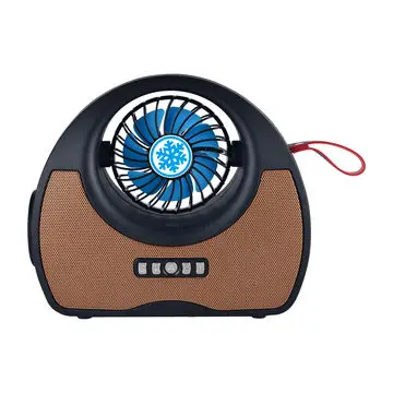 Высококачественный вентилятор на солнечной батарее 5 в с Tf-картой, портативный Aux-динамик со светодиодной подсветкой