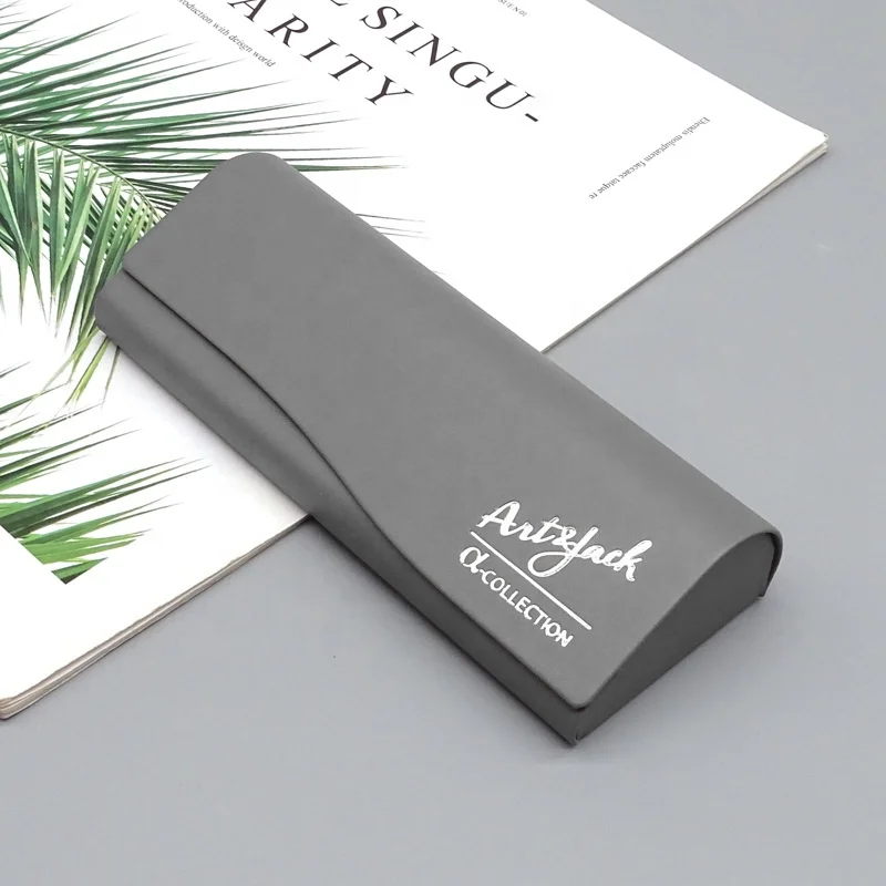 Custom printed logo packaging sunglasses box outdoor PU leather glasses case for optical eyeglasses cases