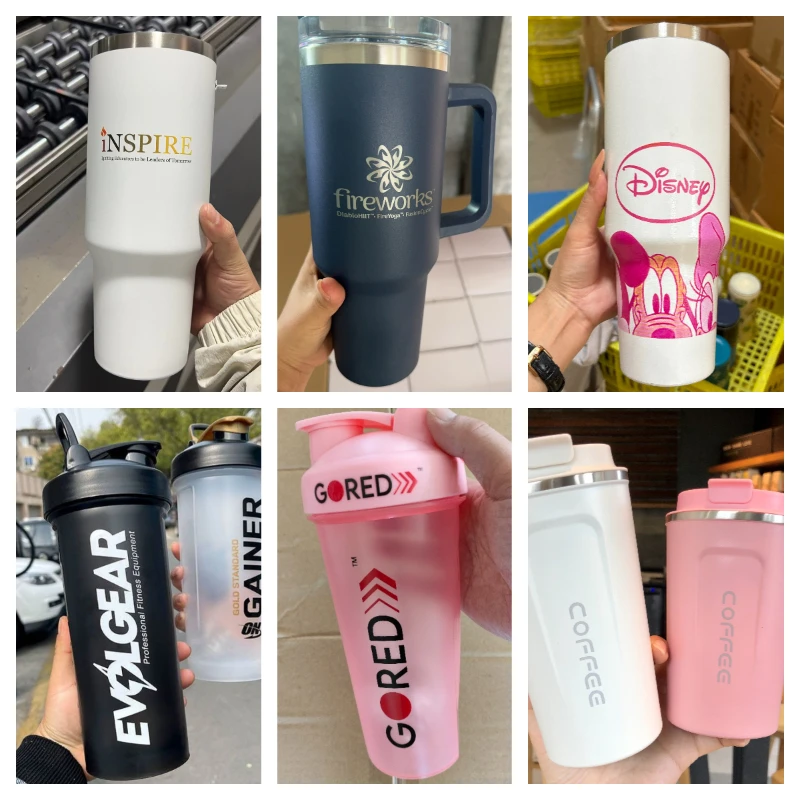XX2236 Wholesale Custom Logo Shaker Water Bottle BPA-Free PP Material Gym Protein Shaker Cup Printed Logo for Sports Promotion
