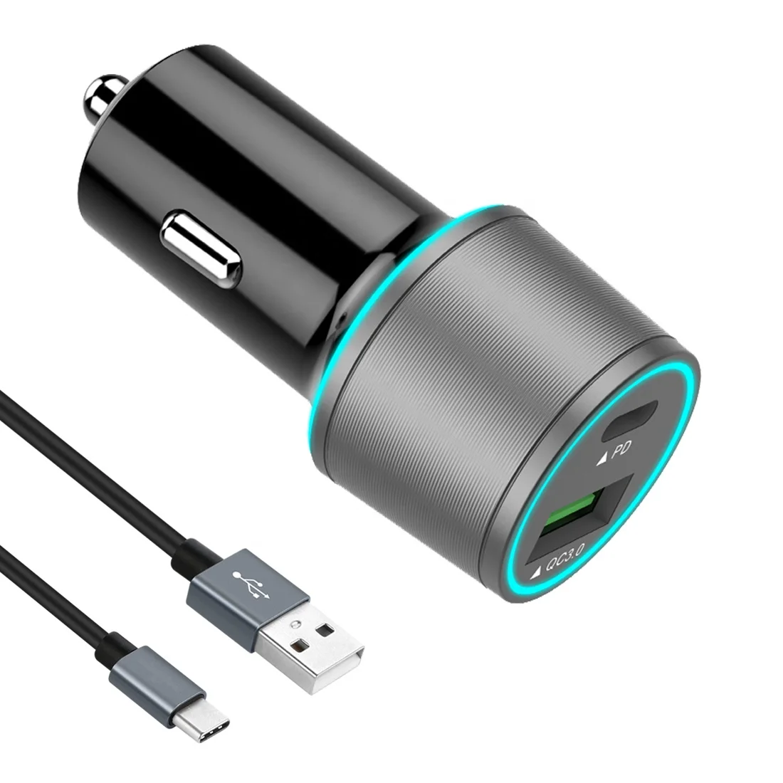 
36 WPD car charger quick charge for apple Google flash gm cigarette lighter Type - c car charger 