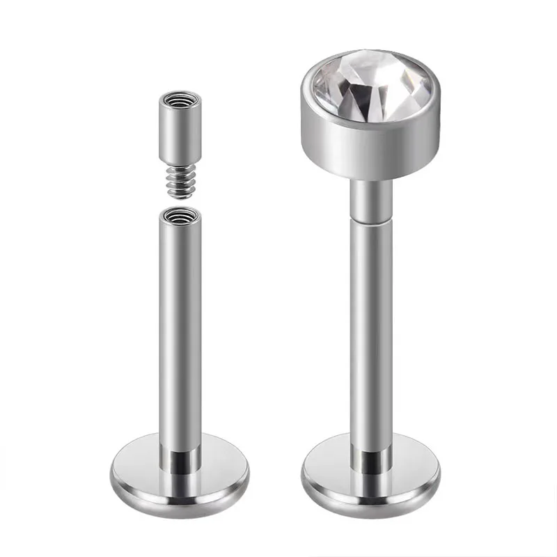 G23 Titanium 14G16G Extension Rod 2mm Suitable for Internal Thread Puncture Jewelry Tongue Nail Umbilical Nail Lip Nail