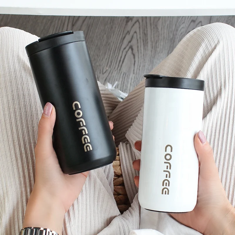 New Wholesale High Quality 304 Stainless Steel Double Wall Portable Food Grade Travel Tumbler Vacuum Coffee Cup With Lids