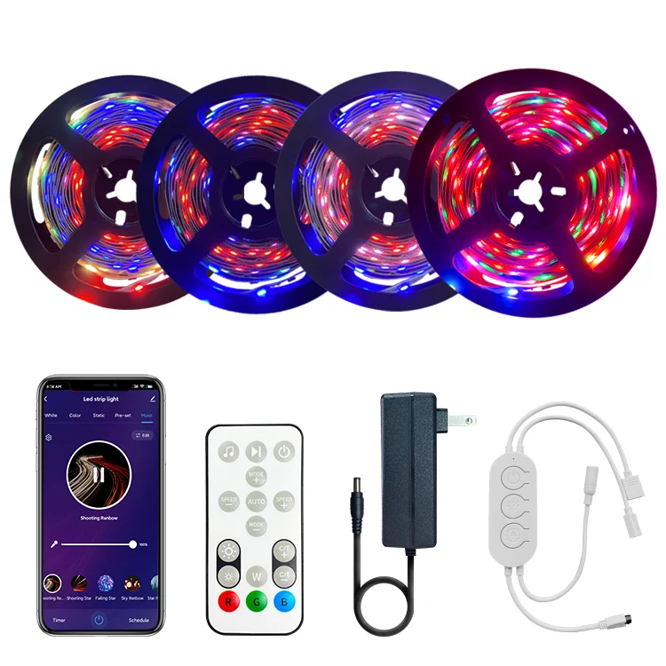 RGB smart dreamcolor lights 15m app control wifi rgbic led strip