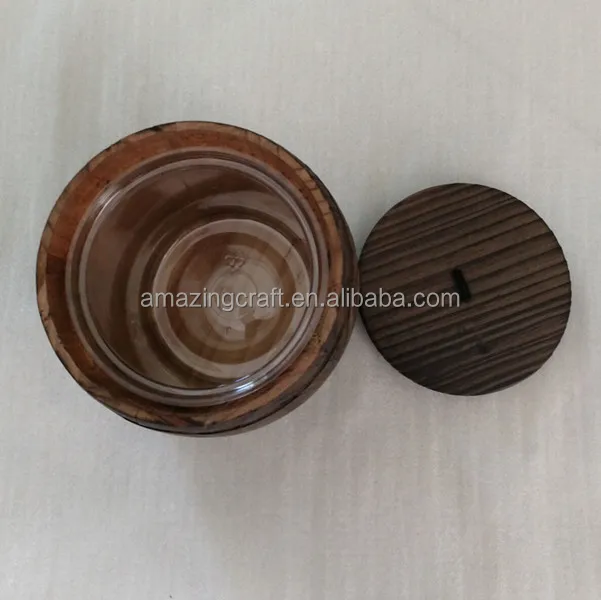 Handmade Round Shape Barrel Wooden Cutlery Spoon Fork Holder Kitchen Utensil Tool Organizer Stand Customized Wholesale