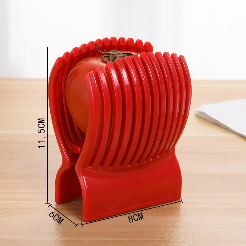 Kitchen Accessories Multipurpose Plastic Onion Vegetable Holder Lemon Cutter Tomato Slicer