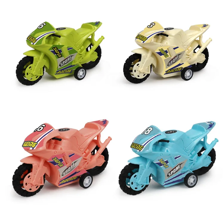 Wholesale Plastic Pull Back Toy Simulation Motorcycle Model for Kid